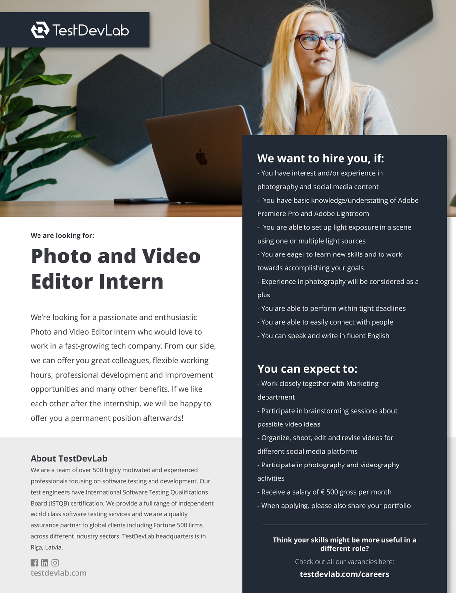 Photo and Video Editor Intern